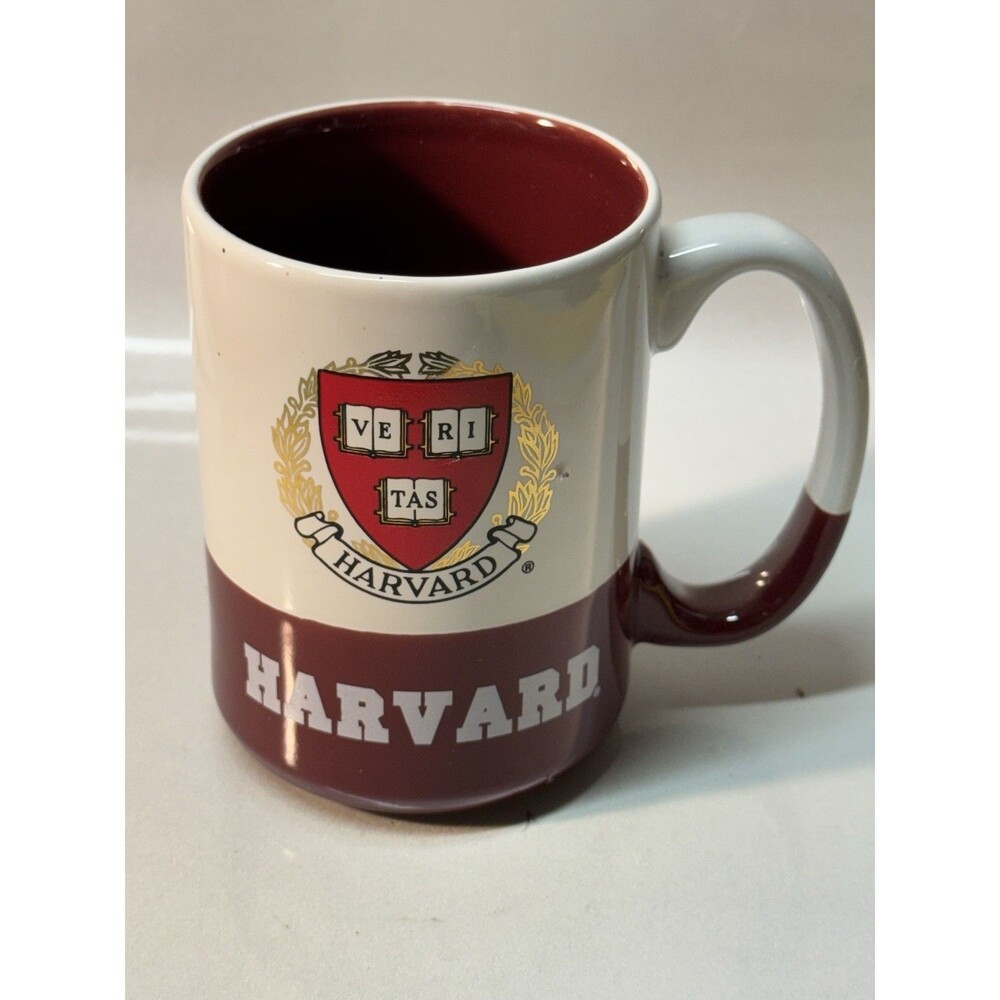 Vintage Large Harvard University Two Toned College Coffee Mug MINTY